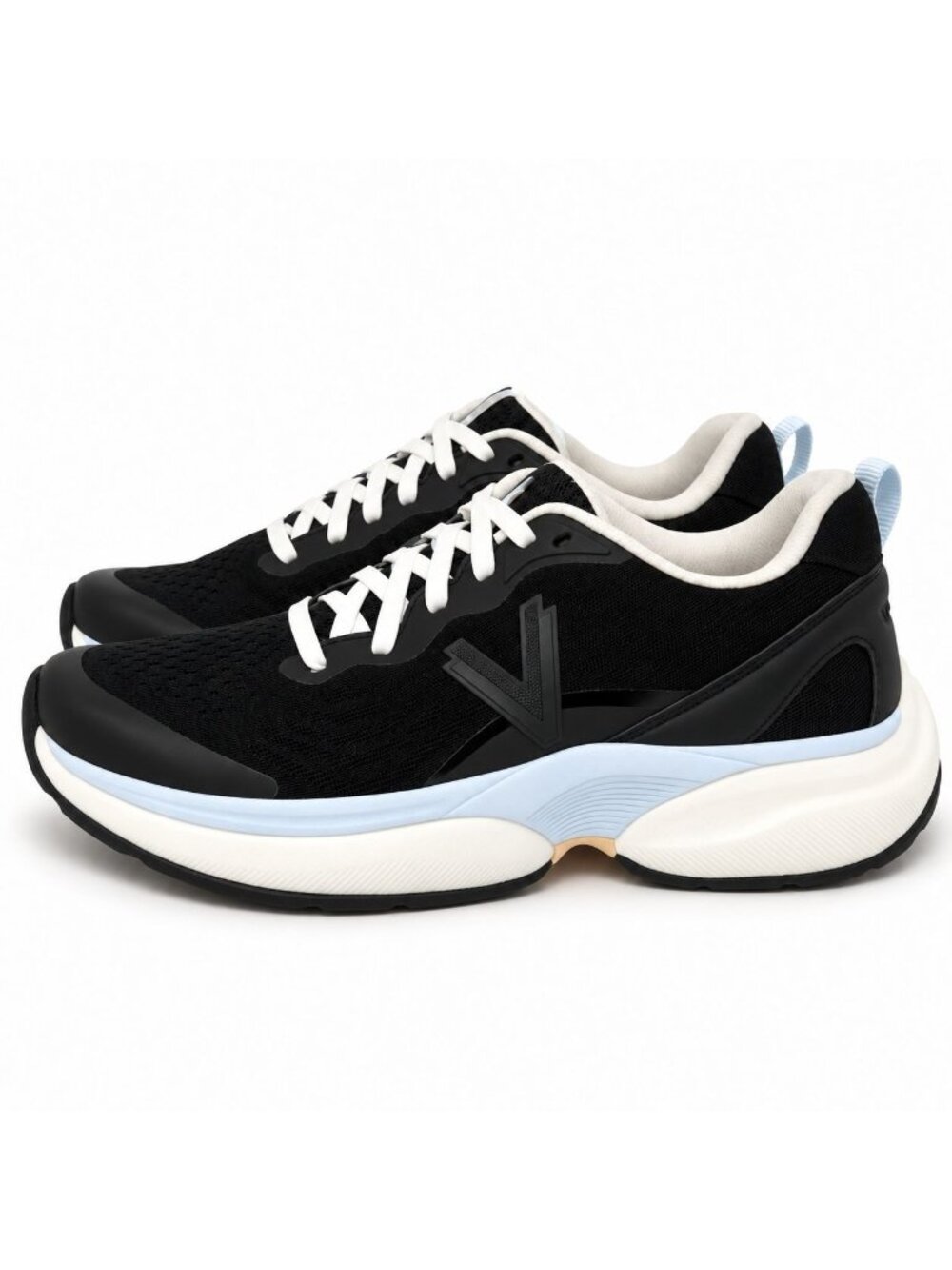 Vionic Walk Quest Supportive Womens 7 Black Walking Sneakers Orthotic Footbed
